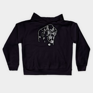 KLIMT - The Kiss (white) Kids Hoodie